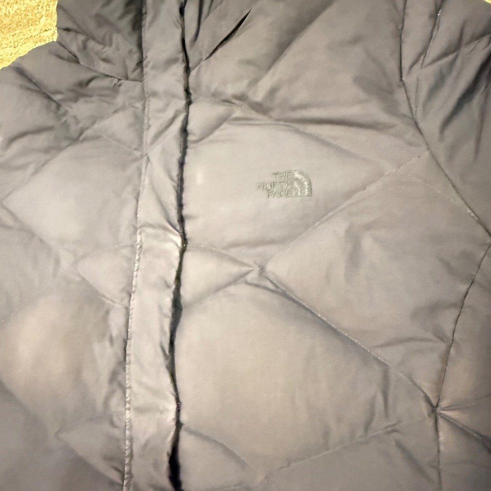 The North Face Metropolis Down Parka Navy Blue Diamond Quilted Puffer Jacket XL - Picture 5 of 11